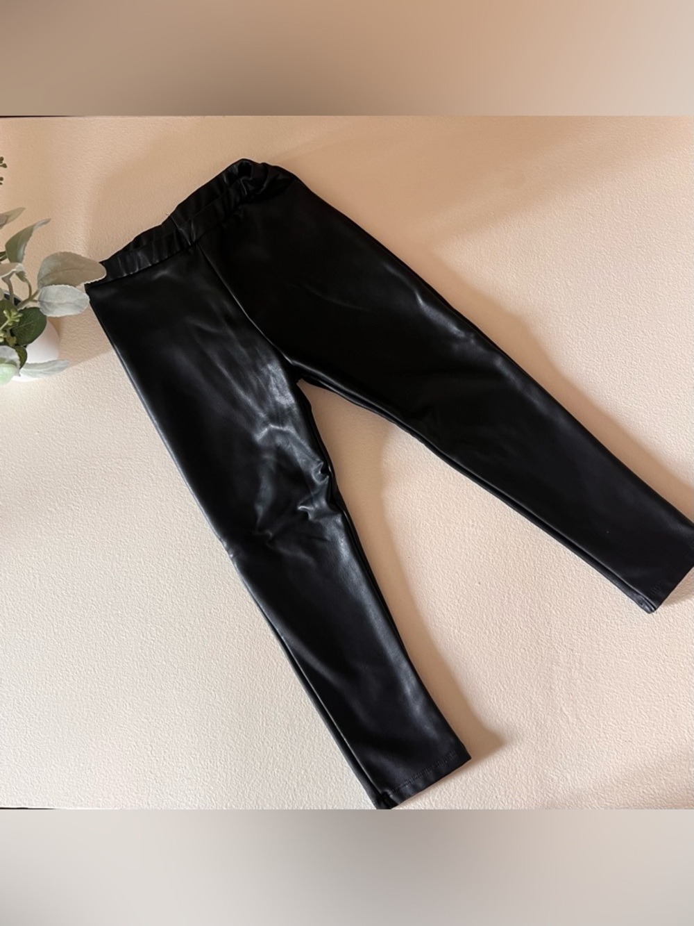 Zara faux leather leggings 4-5 years